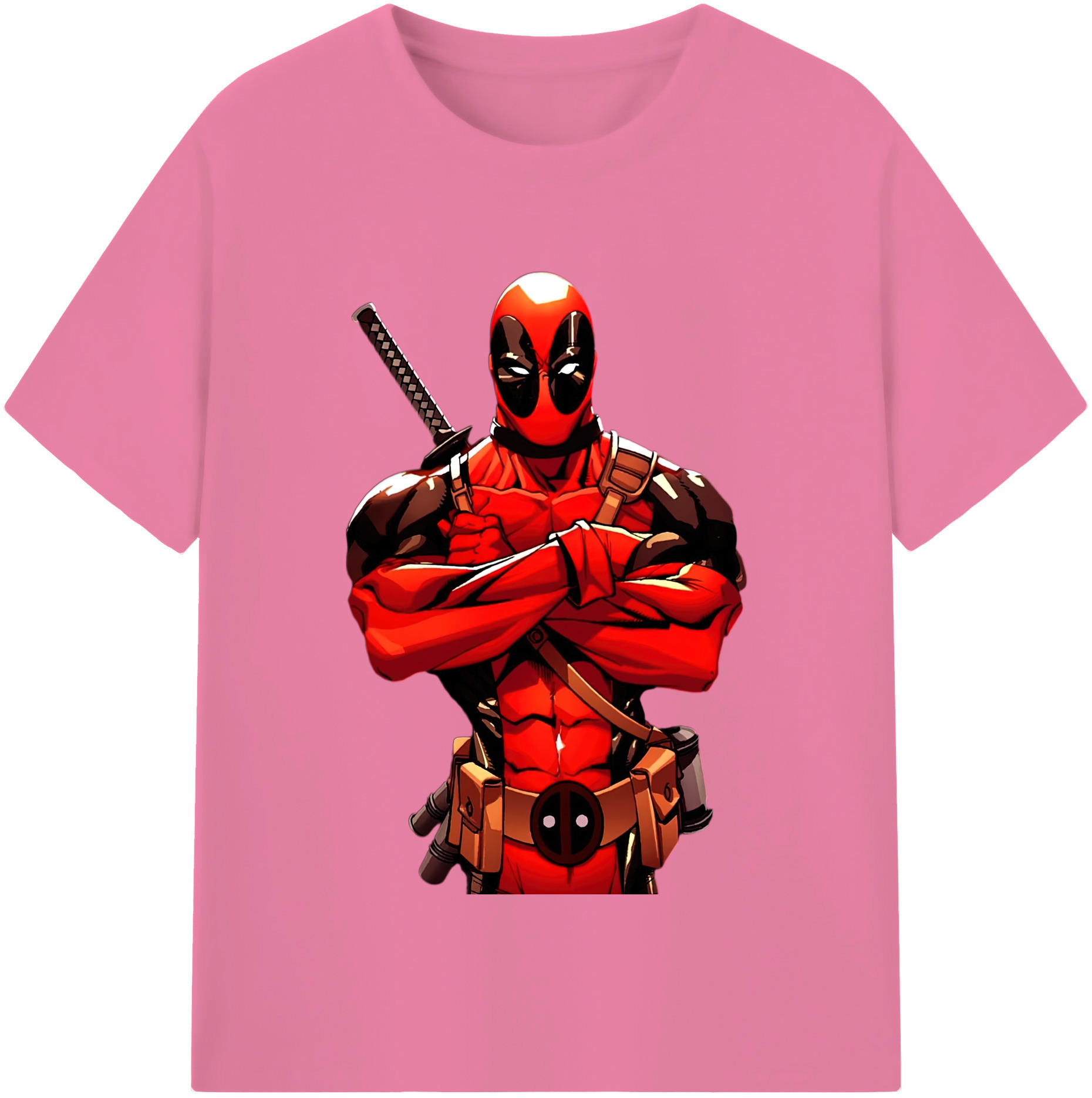 （画像用） Deadpool デッドプール 綿100％半袖Tシャツ（フロントプリント）
